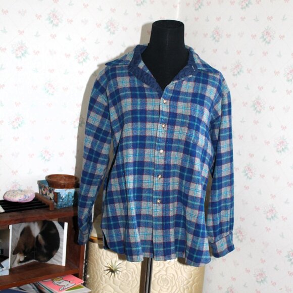 Vintage Pendleton Wool Button Down Shirt, 100% Virgin Wool, Boys XL - Picture 1 of 8